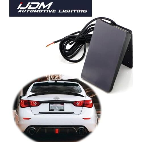 Universal Rear Bumper Diffuser Rear Fog Light w/ F1 Style Strobe Brake Feature & Adjustable Add-On Mounting Bracket For Car SUV