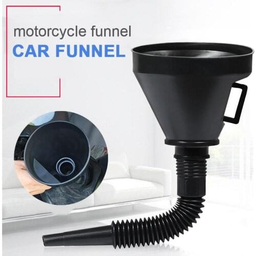 Oil Filter Funnel Car Repair Tool Oil Filling Equipment with Filter Flexible Tube for Safety Emergency Travel Car Accessories