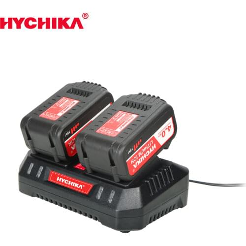 Dual Port 4.0A Battery Charger HYCHIKA 18V Li-ion Fast Charger LED Indicator Compatible with All HYCHIKA Rechargeable Batteries