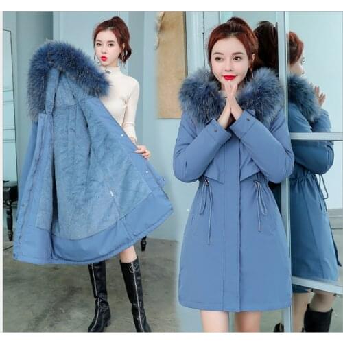 Winter Warm Long Down Jacket 90% white duck down parka windproof women big fox fur collar hooded waterproof waist clothing coats