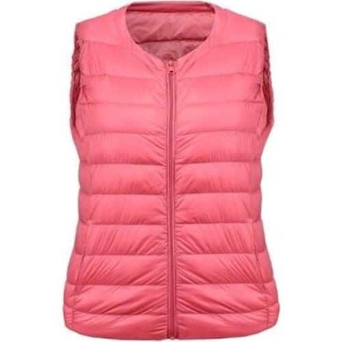 6xl 7xl Large Size Waistcoat Womens Warm Vest Ultra Light Down Vest Women Sleeveless Winter Warm Liner Oversize Puffer Vests