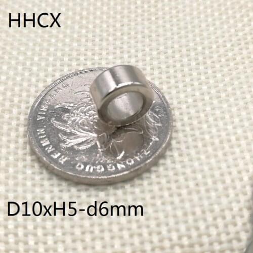 10 20 50pcs/lot Ring magnet 10x5 Hole 6 N35 NdFeB magnet 10*5 Permanent Neodymium magnet D10xH5-D6