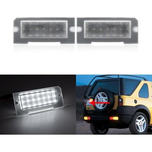 2PCs Fits For Land Rover Freelander 1 1998-2006 SMD White Error Free Led License Plate Lights Lamps