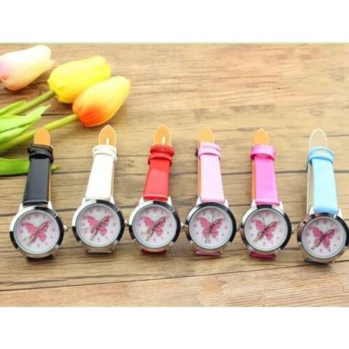 2019 fashion brand children cute colorful butterfly cartoon luminous watch boy quartz watch girl clock childrens day gift