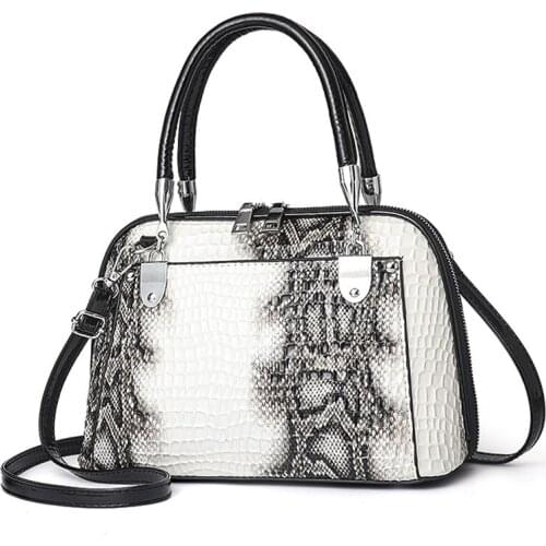 2021 Vintage Serpentine Handbags Stone Pattern Women Designer PU Leather Crossbody Bags Sac A Main Femme Shoulder Bag Bolsos