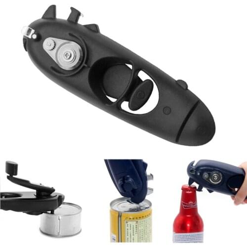 8 in1 Multifunction Beer Bottle Opener Manual Jar Can Opener Professional Effortless Openers with Turn Knob Kitchen Tools