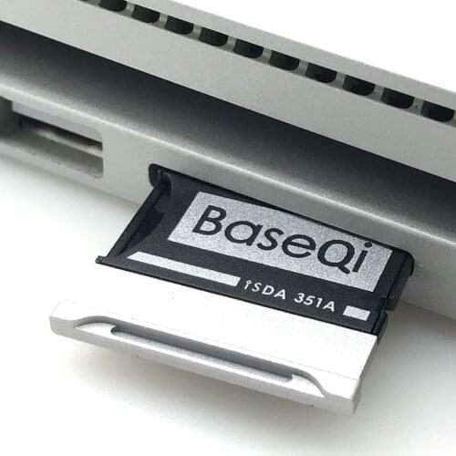 Perfect Fit BaseQi Aluminum MiniDrive Microsd Card Adapter Reader For Microsoft Surface Book2 15inch Increase Storage
