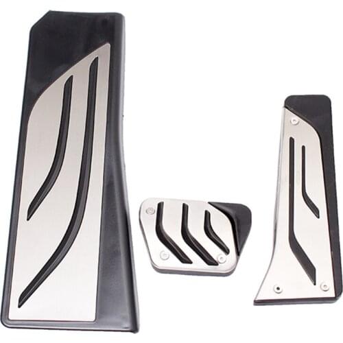 For BMW 5 6 7 Series X3 X4 F06 F11 F12 F13 F25 F26 Accelerator Gas Brake Footrest Cover LHD 3pcs Stainless Steel Car Pedals