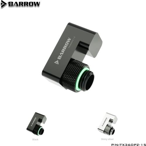 BARROW G1/4" 360 Rotary Offset Connector Suitable for Adjustment Connection Less Than 15mm Cooling Metal Adapter Male to Famale
