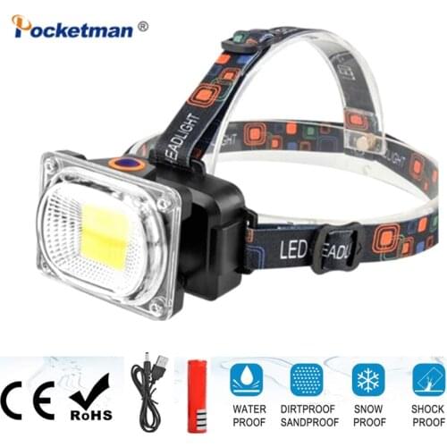 Free ship DC charging COB LED headlamp led headlight adjustable head torch headlight power by 1*18650 battery for camping