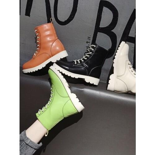 Martin Boots Female Autumn Single British Wind 2019 New Spring And Autumn Single Boots Wild Handsome Motorcycle Shoes