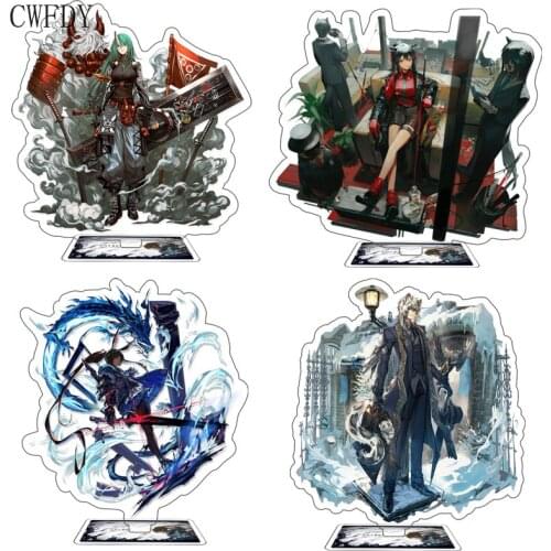 Game Arknights Keychain Eyjafjalla Cartoon Arcylic Pendant Silence Ptilopsis Pramanix Exusiai Figure Model Plate Desk Stand Gift