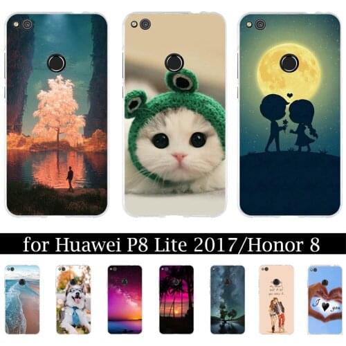 CEOTNG For Huawei P8 Lite 2017 Case Cover for Huawei P9 Lite 2017 Cover Soft TPU Funda for Huawei Honor 8 Lite Case Capas