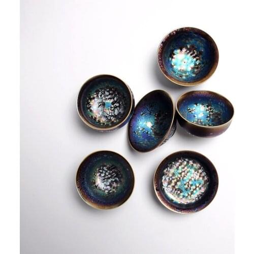 Jianzhan tea cup porcelain Jianyao Kungfu tea set Handmade painted drawn Small tea bowl for Ceremony home decration