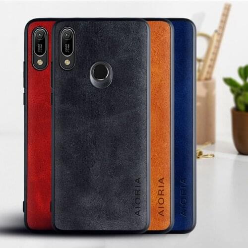 Case for Huawei Y6 2019 Y6 prime Y6S Y6 Pro 2019 funda Luxury Vintage Leather cover skin phone coque for huawei y6 2019 capa
