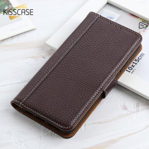 KISSCASE Business Litchi PU Leather Wallet Case For iPhone 12 Mini 12 Pro SE 2020 11 Pro XR X XS Max 7 8 Plus Plain Flip Cover