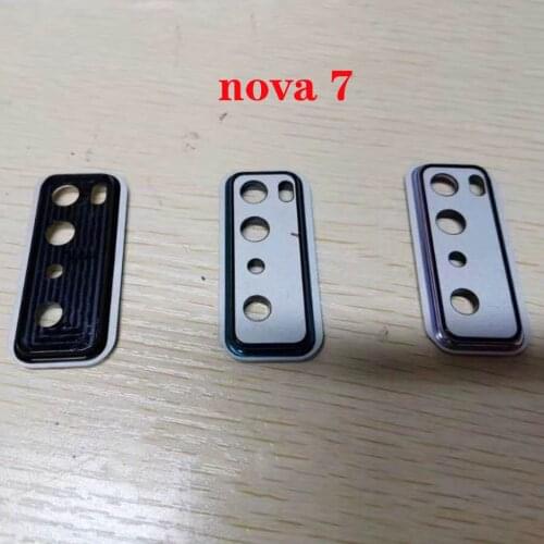 For Huawei nova 7 Back Rear Camera Lens Glass Cover Ring with Glass lenses