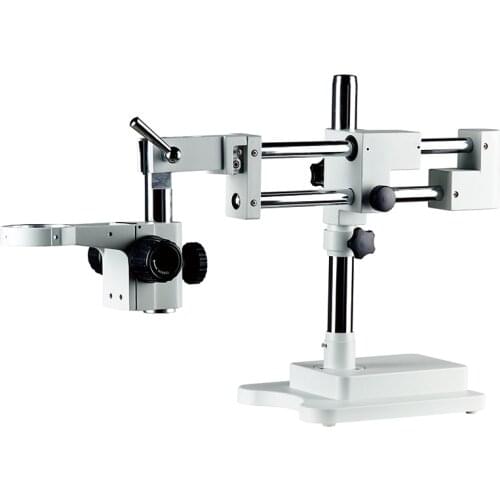 Double Boom Stand Dual Arms Industrial Zoom Trinocular Stereo Microscope Stand Holder Bracket Arm 76mm Microscopio Accessories