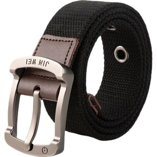 Canvas Belt Mens Pin Buckle Woven Trouser Belt Youth Student Casual Pants Overalls Belt