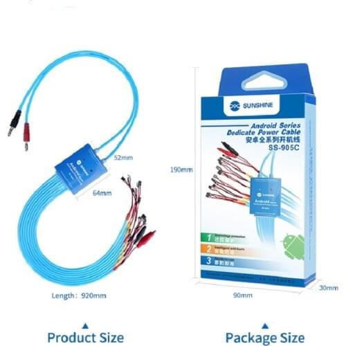 SUSHINE SS-905C Android Phone Power Test Cable Power Supply Boot Cable For Samsung/ Huawei /Xiaomi Board Charging Wire Tools