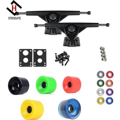 Longboard Truck Wheels Combo 7inch UB truck with 70mm Bearing Wheels Hardware Kit