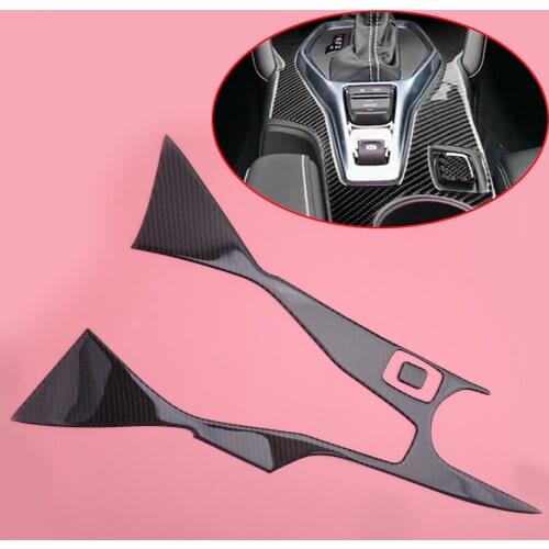 Carbon Fiber Console Gear Shift Panel Cover Trim Sticker Car Black Fit for Chevrolet Camaro 2017 2018 2019