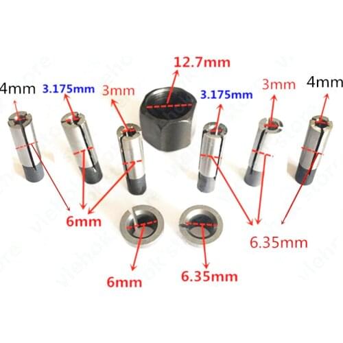Collet Nut Cone 6mm 6.35mm replace for BOSCH GKF550 Power Tool Accessories Electric tools part