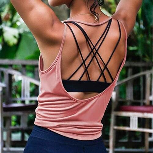 Backless Vest Women Running Shirts Sleeveless Gym Tank Tops Womens Sportswear Breathable Workout Tank Top Fitness Clothes