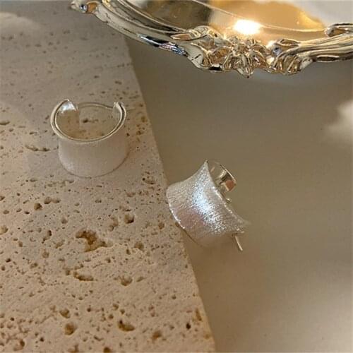 Miuoxion Retro Wide Concave Earrings Fashion Personality Party Punk Jewelry For Women Feature Namour Charm Gift All Seasons