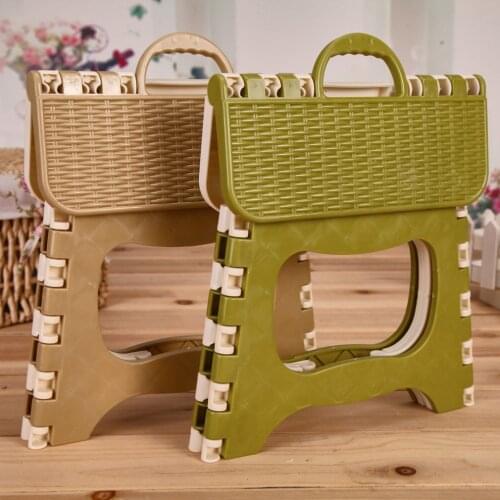Home Kitchen Indoor Multifunctional Portable Folding Comfortable Stool Space Saving Plastic Chair Easy Storage