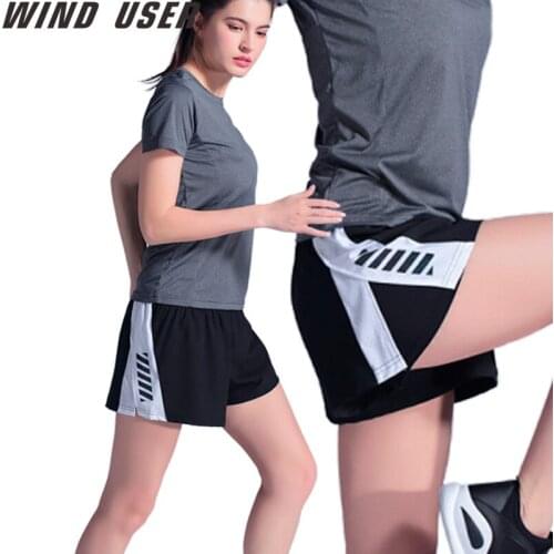 Fashion Classic Yoga Shorts-Emptied Running Quick-Drying Gym Leisure Sports Short Female Mock Two-Piece Breathable