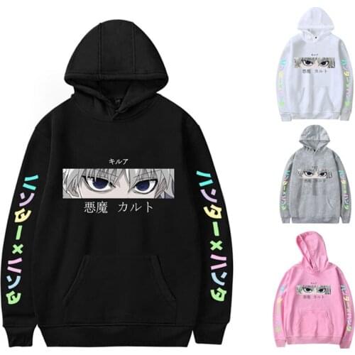 Men Women Hoodies Anime Hunter x Hunter Hooded Sweatshirt Hip-Hop Outerwear Halloween Cosplay Costume Pullover Coat Tops XXS-4XL