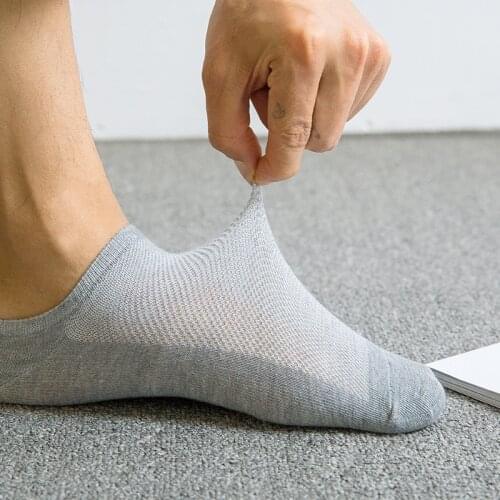 3pair/lot Hot Sale Solid Mesh Mens Socks Invisible Ankle Socks Men Summer Breathable Thin Boat Socks cheap price Men Boat Socks