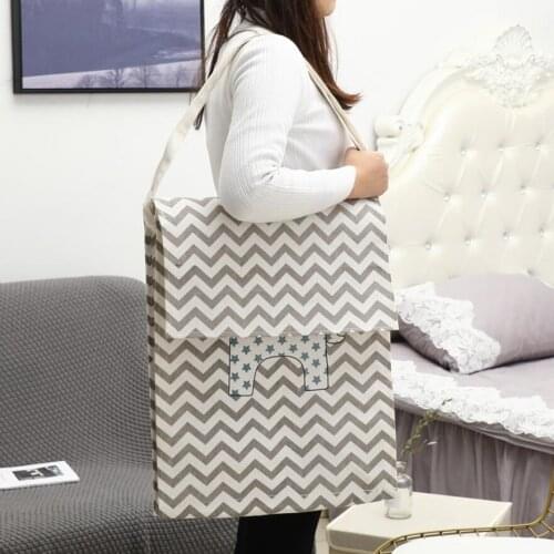 New cloth Laundry Hamper Storage Basket Home decoration Cartoon Shopping Bag kids toy organizer Laundry bag AU1106