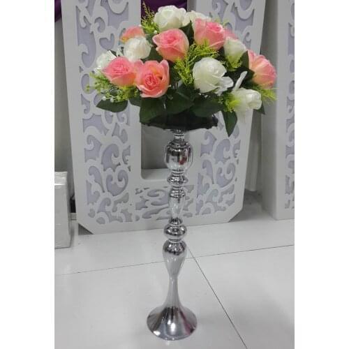 Lastest 51cm/20.10" tall Wedding master table flower vases T road lead master table flower vases for wedding 10pcs