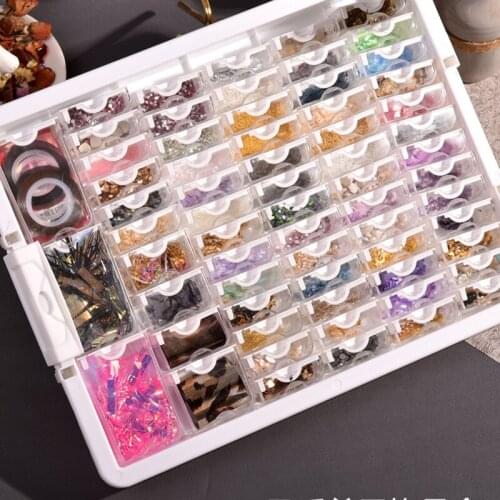 42/50/78 Grids Transparent Plastic Diamond Painting Storage Containers Case Diamond Embroidery Tools Accessories Storage Box