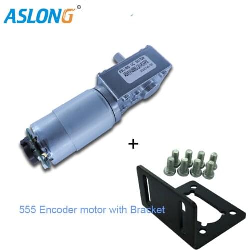 Self-lock Mini DC Worm reducer With Hall Sensor 16PPR 555 dc worm Metal gear box motor encoder 24v 16rpm to 470rpm A58SW-555B