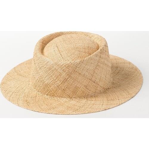 2021 Women Summer Hats Wide Brim Natural Seaweed Sun Hats Fashion Soild Breathable Straw Hats Lady Girl Vacation Shade Beach Hat