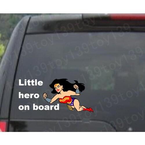 Wonder /Little hero on borard/ Kids/ Baby on board stickers / reflective vinyl Car window wall phone Laptop Decal Vinyl Sticker