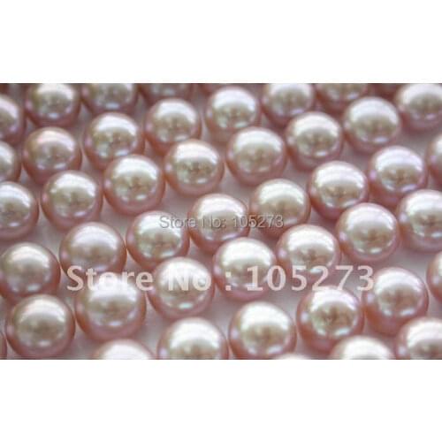 Wholesale 44Pair 7-8MM Lavender Off-round Shaper Freshwater pearl Earring S925 Silvers Beautiful Style Womens Jewellery FN1870