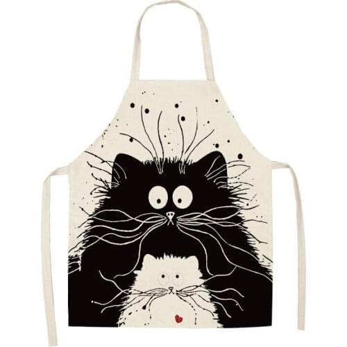 1pcs linen kitchen apron 55 * 68cm