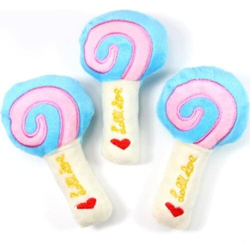 Pet Interactive Candy Cat Dog Plush Toy Animal Chew Teeth Cleaning Squeaker Toys Treating Dog Depression Puppy Pets Supplies 1PC