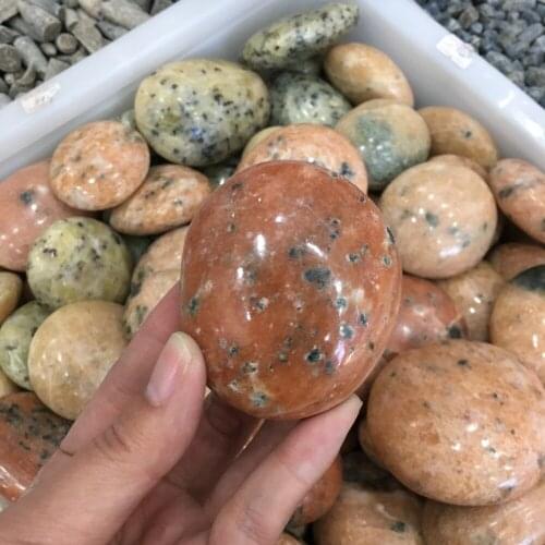 1pcs natural sunstone tumbled stones and minerals play rock healing crystals for aquarium decoration & home garden decoration