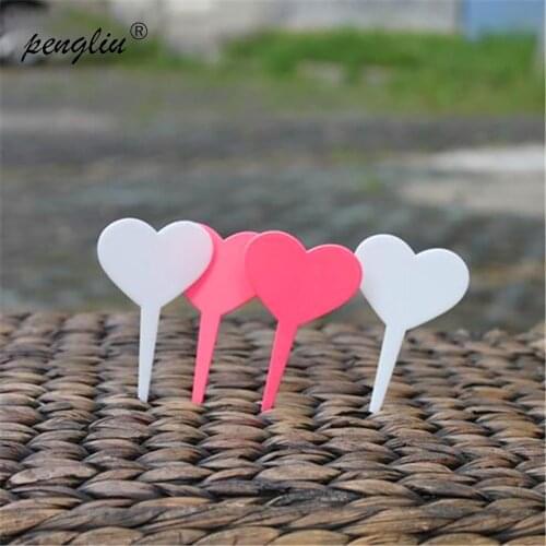 20pcs-PACK garden tool 4.5cm x8.5cm Plant Love Tags Markers Nursery Tray Waterproof Strip Line Labels Signs marks GT020