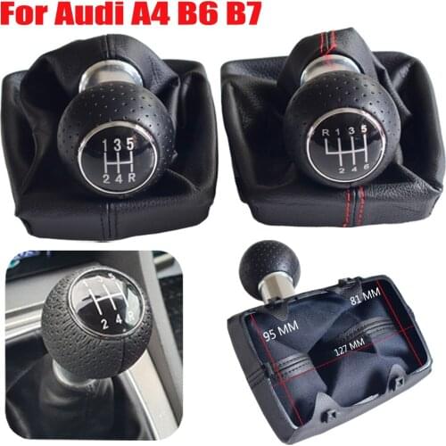 5 Gear 6 Speed Car Styling Accessories Shift Gear Knob For AUDI A4 8E B6 B7 2000 2001 2002 2003 2004 2005 2006 2007 2008