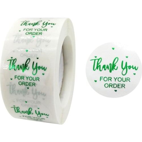 500Pcs/Roll Label Stickers Thank You Sticker Scrapbooking for Wedding Gift Card Business Packaging Stationery Sticker