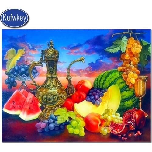 5d diy diamond painting crystal Diamond embroidery guzzle and fruits pictures of rhinestones diamond mosaic puzzle christmas art