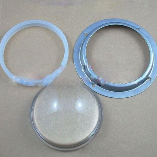 77mm Plano-convex Glass Lens + Waterproof Ring + Stainless Steel Fixing Frame 20W-100W Three-piece Lens Set