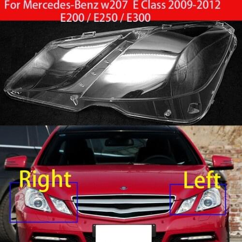 For Mercedes-Benz E-Class C207 LENS E200 E250E300 Lampshade Transparent Glass Lampshade Lens Housing Headlight Transparent Shell