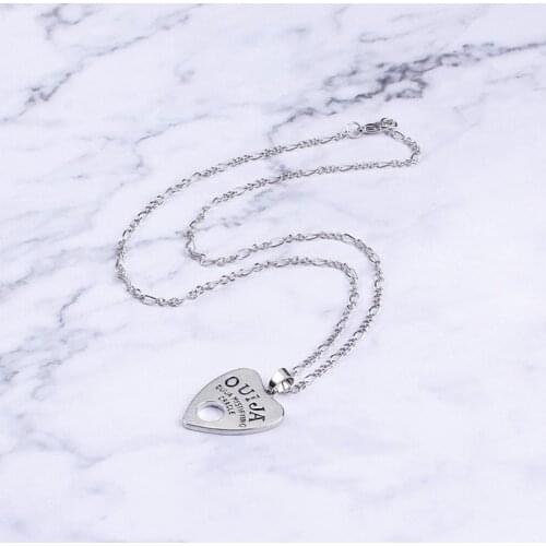 Gothic Ouija Planchette Pendant Necklace Satanic Witch Halloween Jewelry Gift 649D